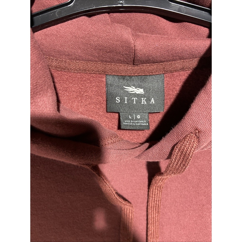 Sitka Icon Hoodie Men's XL Dark Red Pullover Embroidered Logo Hunting